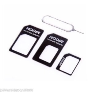 sim adapter pack 4 in 1 NANO TO MICRO STANDARD SIM CARD fits ANY MOBILE PHONE 142258743631